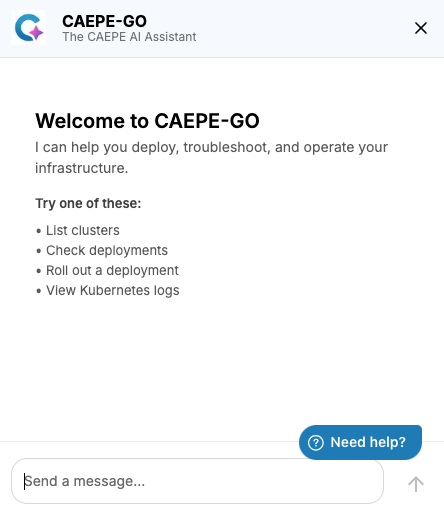 Screenshot of CAEPE-Go