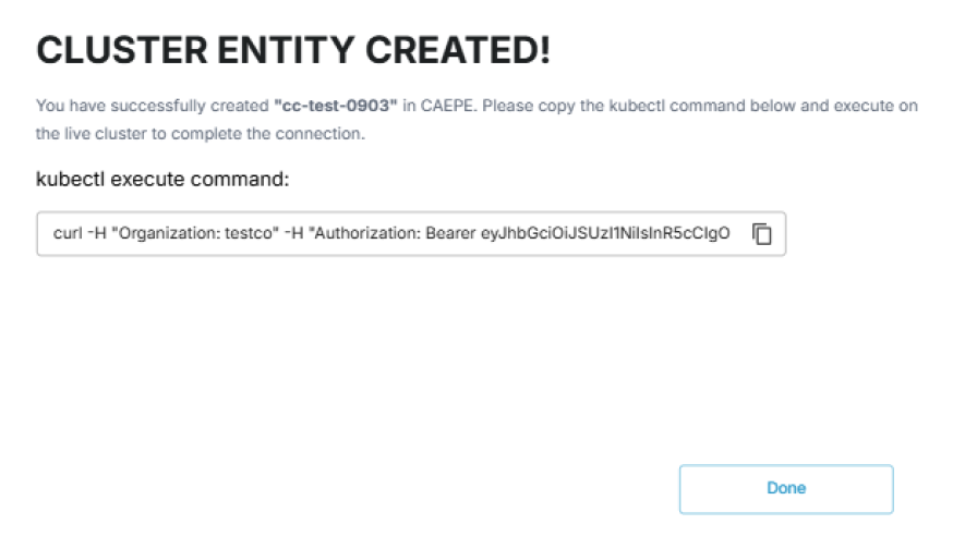 Connect Cluster Form Placeholder